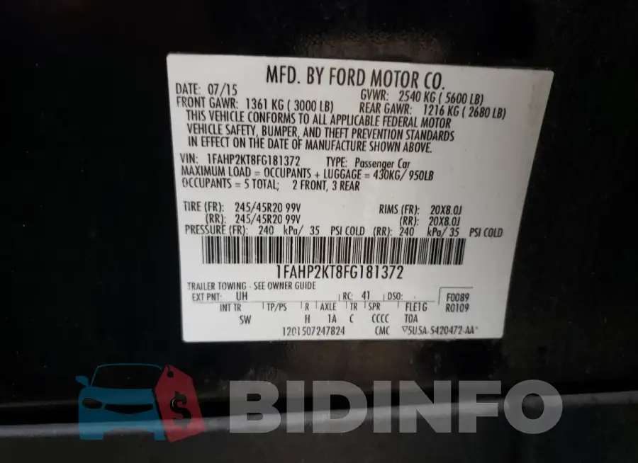 1FAHP2KT8FG181372 Photo# 12
