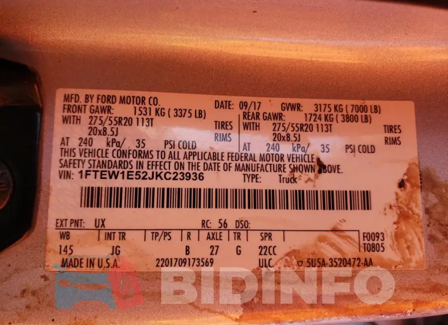 1FTEW1E52JKC23936 Photo# 12