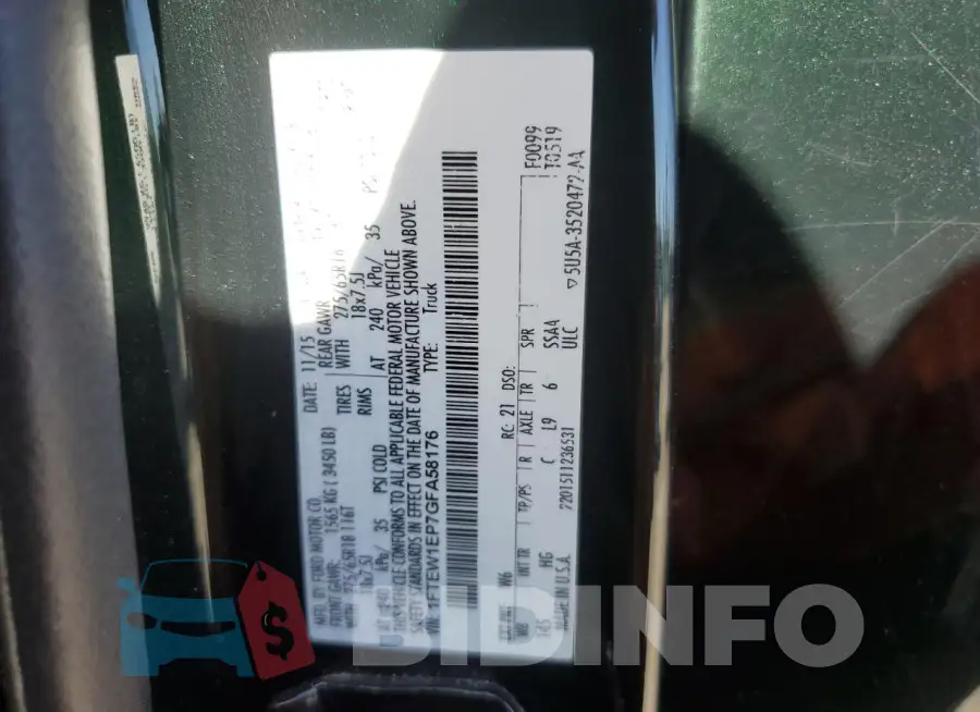 1FTEW1EP7GFA58176 Photo# 12