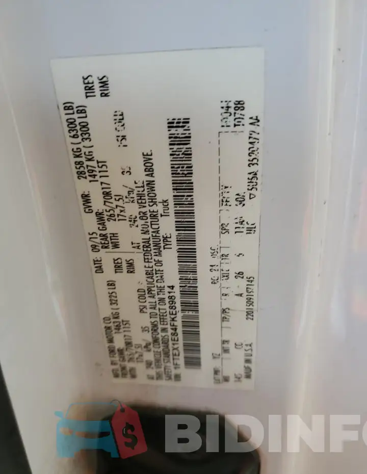 1FTEX1E84FKE89814 Photo# 12
