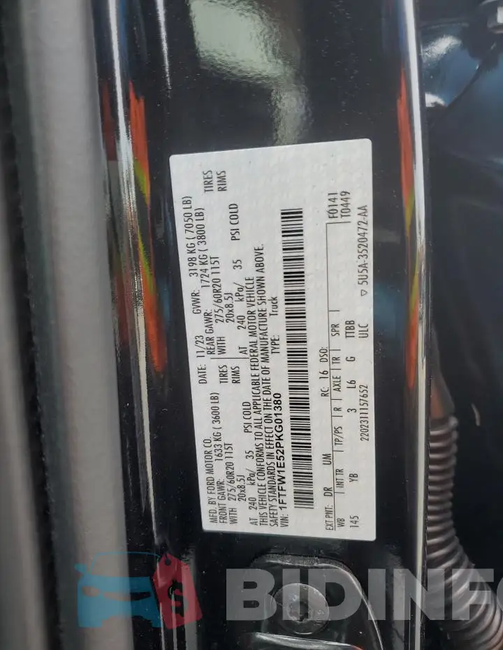 1FTFW1E52PKG01380 Photo# 12
