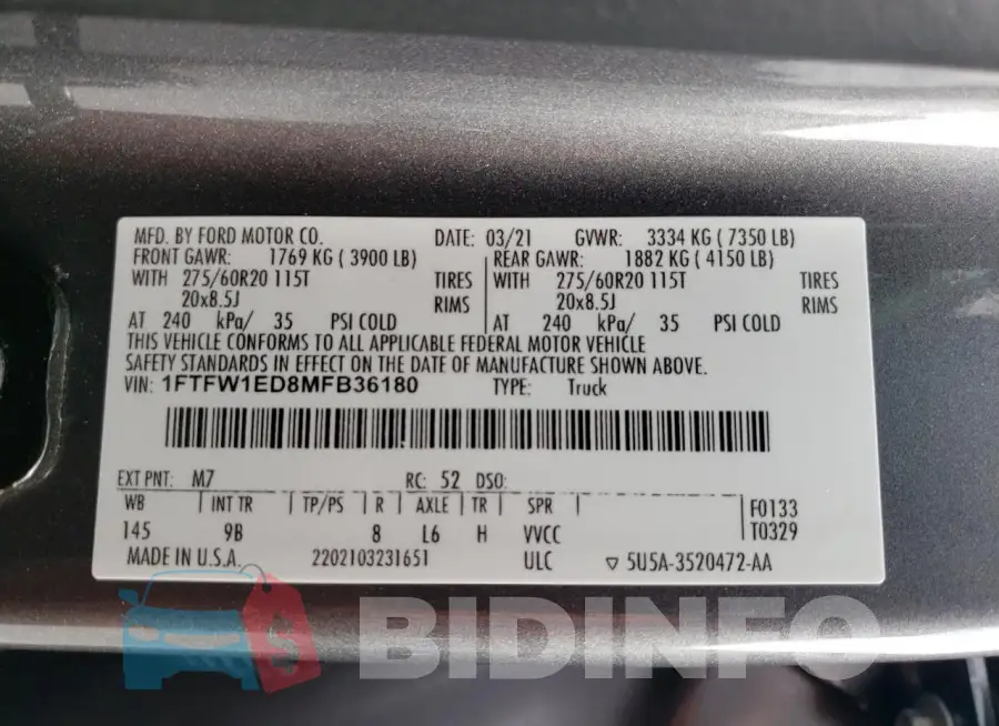 1FTFW1ED8MFB36180 Photo# 12