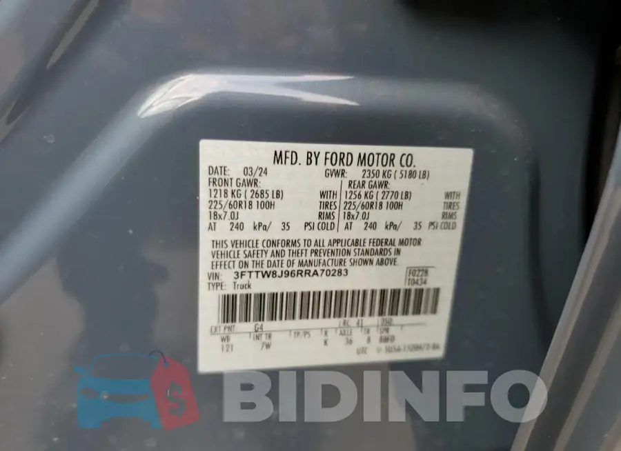 3FTTW8J96RRA70283 Photo# 12