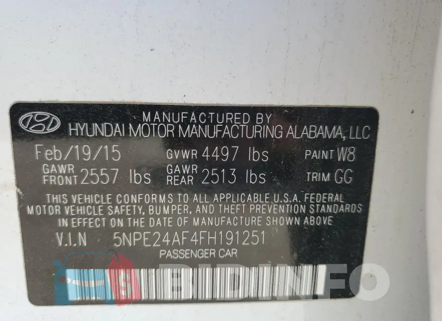 5NPE24AF4FH191251 Photo# 12