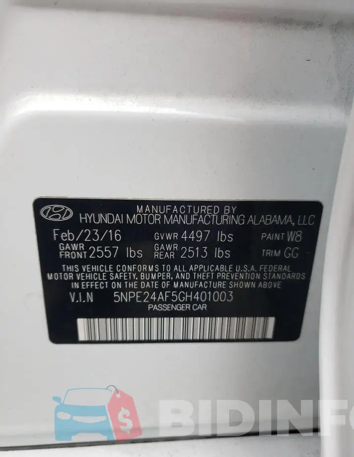5NPE24AF5GH401003 Photo# 12