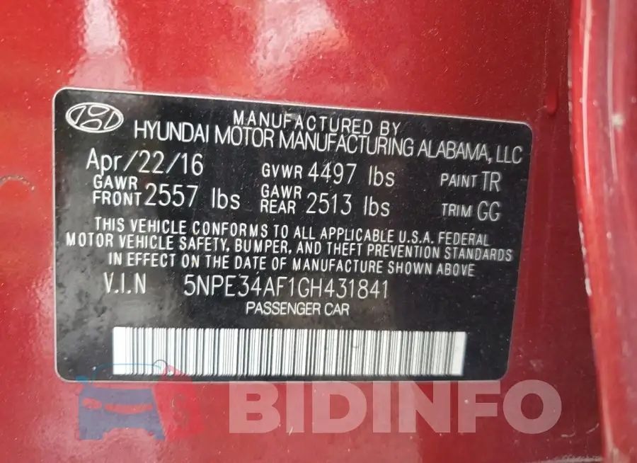 5NPE34AF1GH431841 Photo# 12