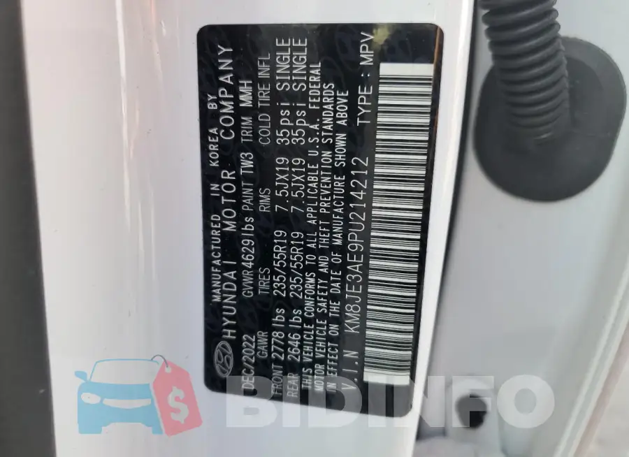 KM8JE3AE9PU214212 Photo# 12
