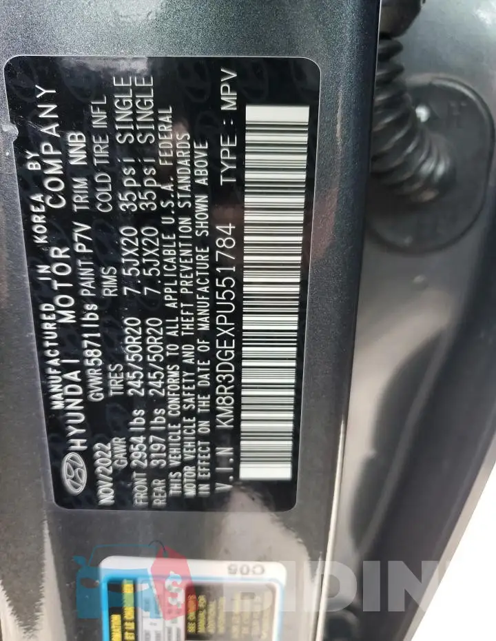 KM8R3DGEXPU551784 Photo# 13