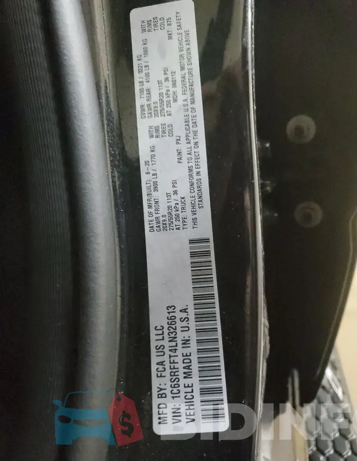 1C6SRFFT4LN326613 Photo# 13