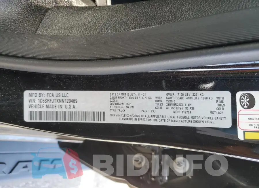 1C6SRFJTXNN129469 Photo# 12