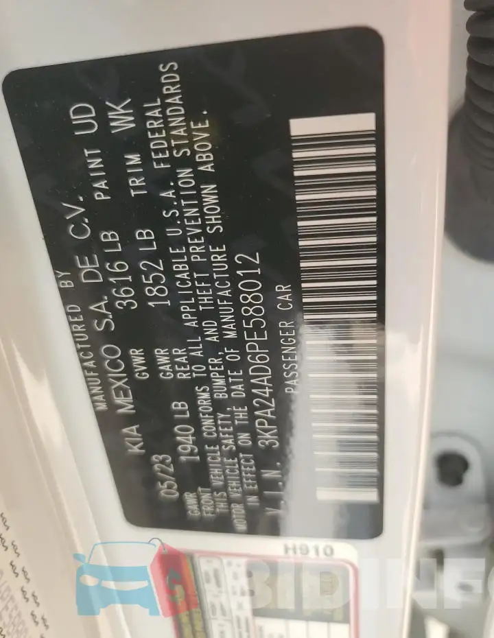 3KPA24AD6PE588012 Photo# 13