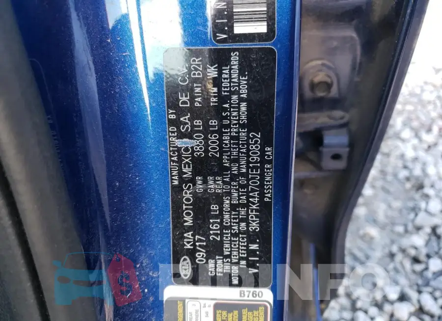3KPFK4A70JE190852 Photo# 12