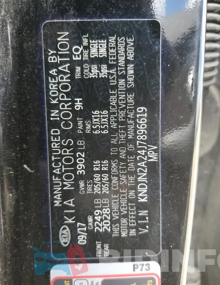 KNDJN2A24J7896619 Photo# 13