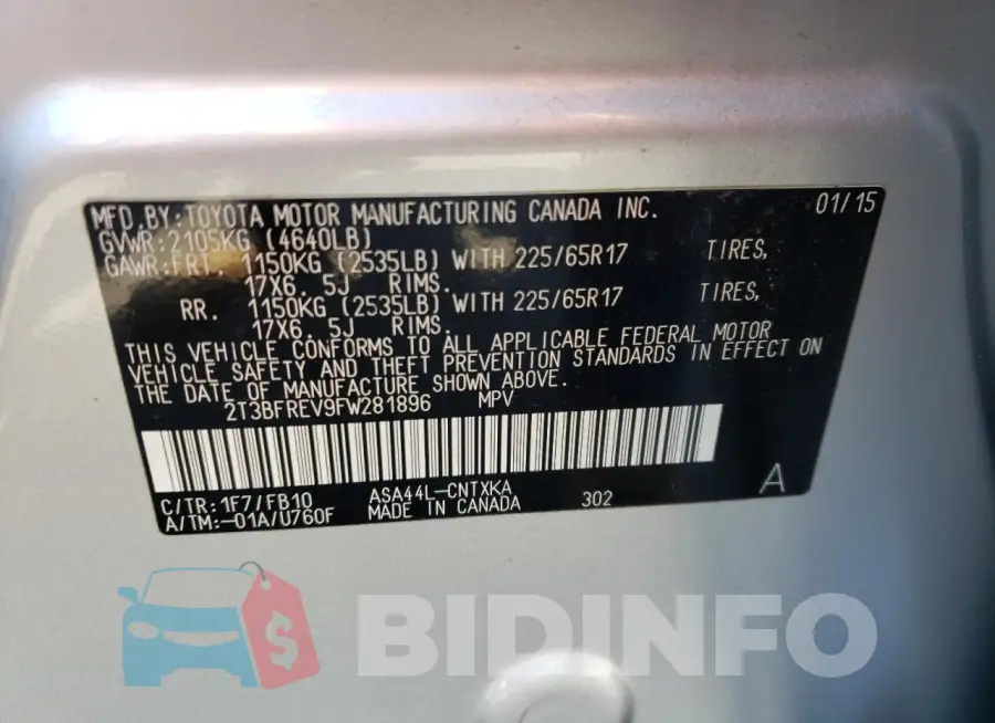2T3BFREV9FW281896 Photo# 12
