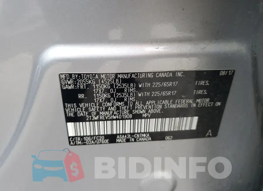 2T3WFREV5HW401908 Photo# 12