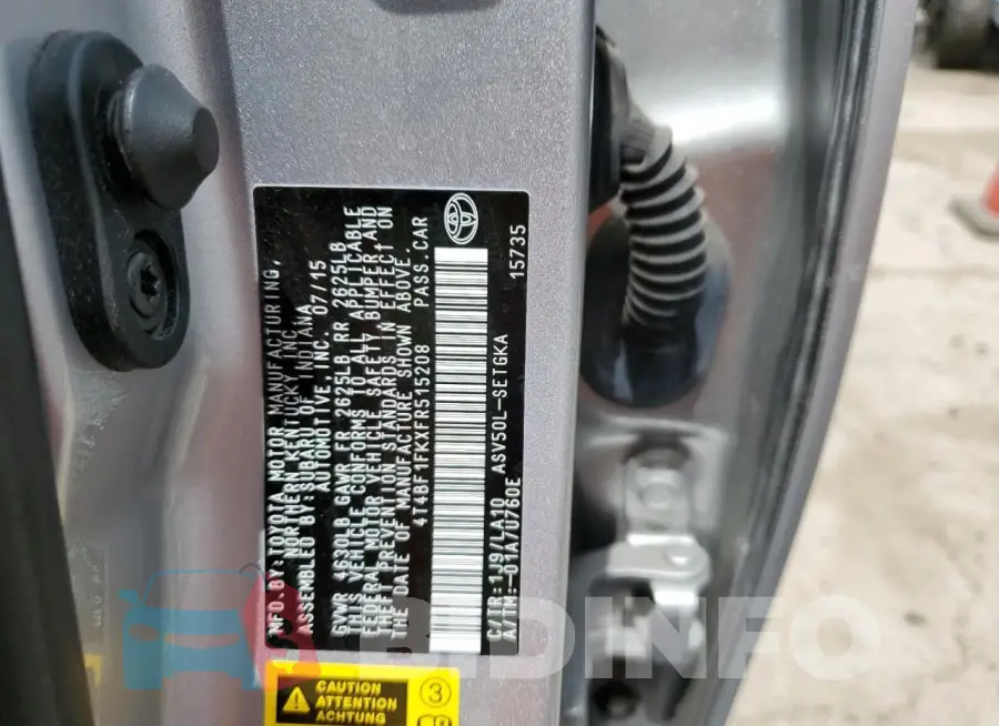 4T4BF1FKXFR515208 Photo# 12