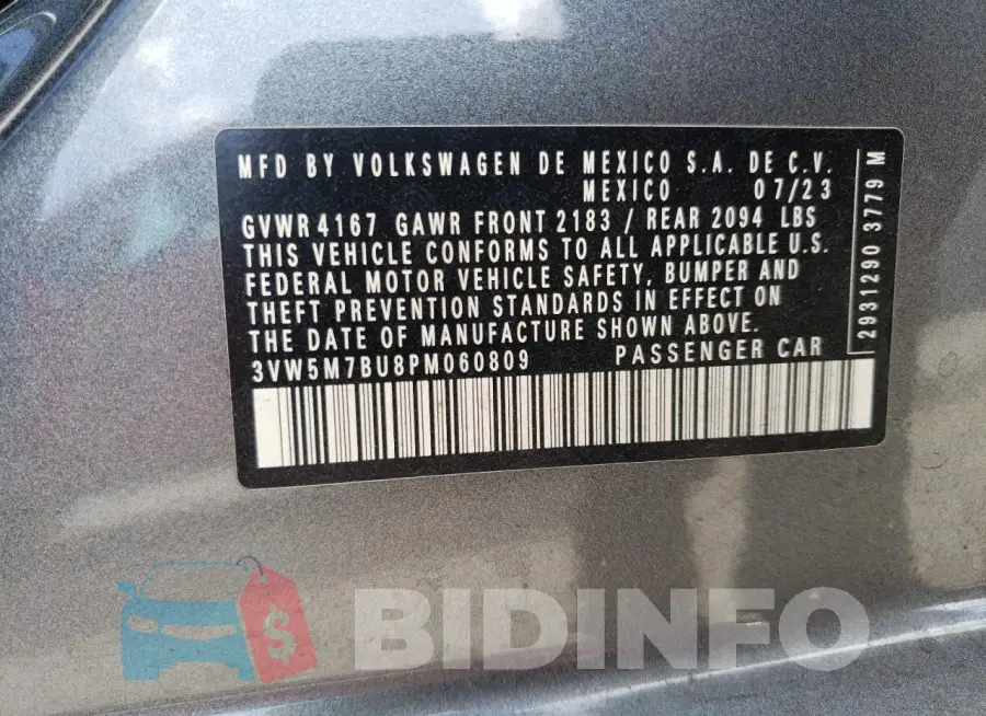 3VW5M7BU8PM060809 Photo# 12
