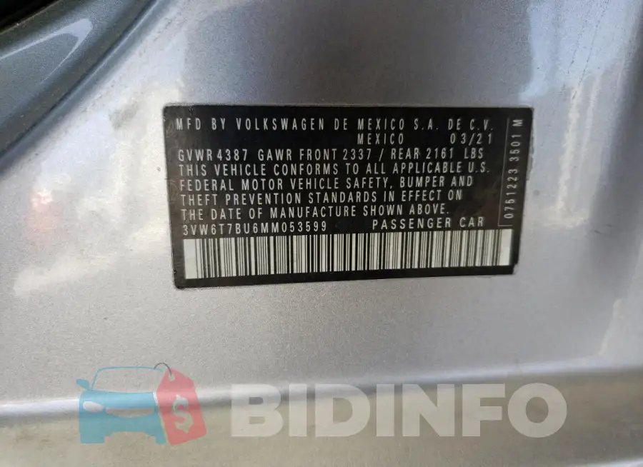 3VW6T7BU6MM053599 Photo# 12