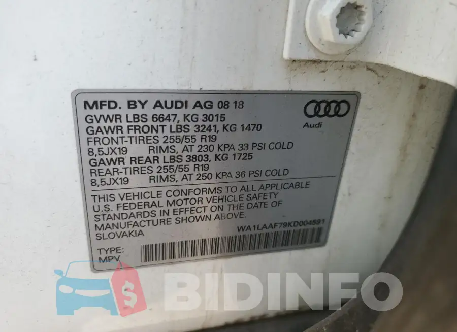WA1LAAF79KD004591 Photo# 13