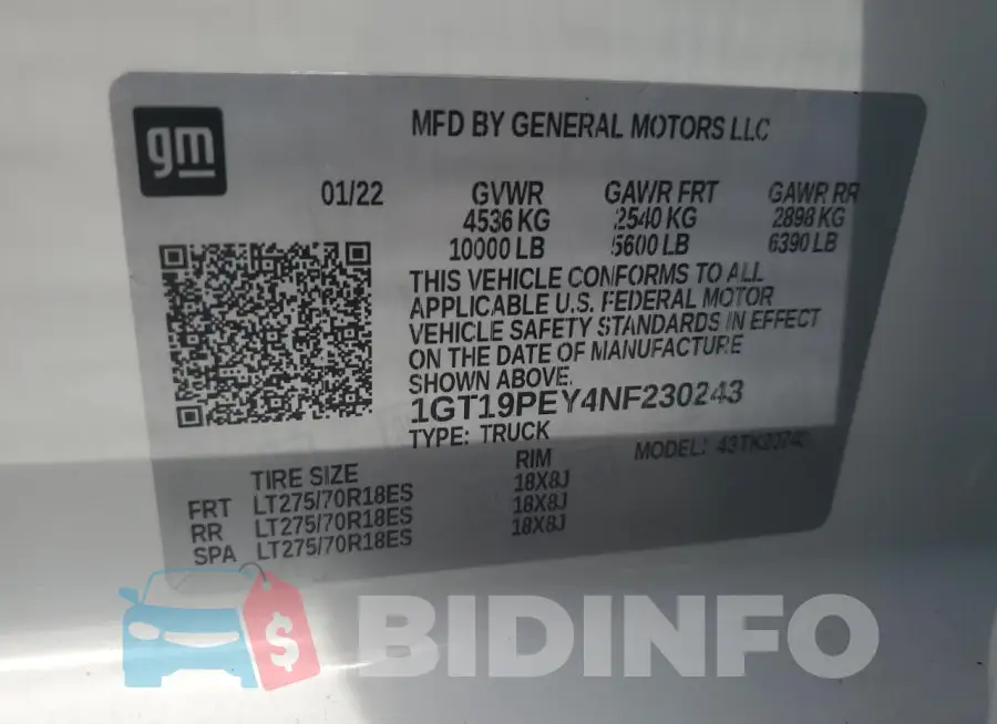 1GT19PEY4NF230243 Photo# 12