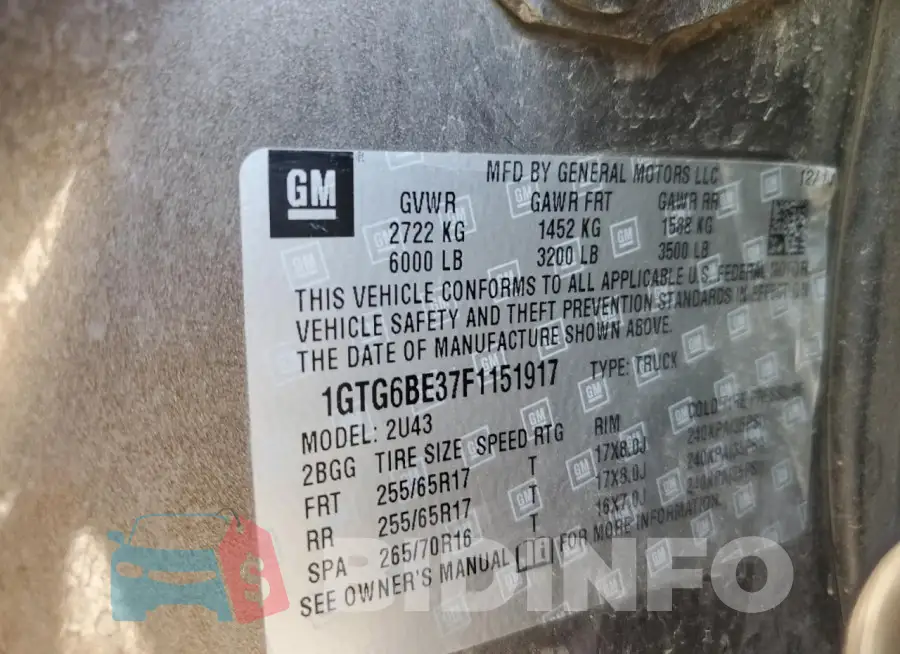 1GTG6BE37F1151917 Photo# 12