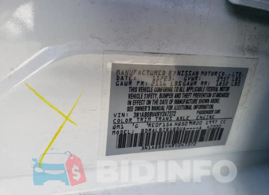 3N1AB8BV4RY247372 Photo# 12