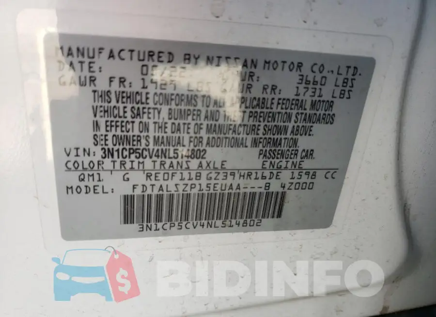 3N1CP5CV4NL514802 Photo# 12