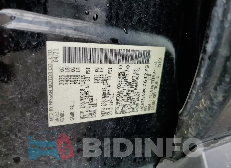 5N1AT3BA3MC764279 Photo# 14