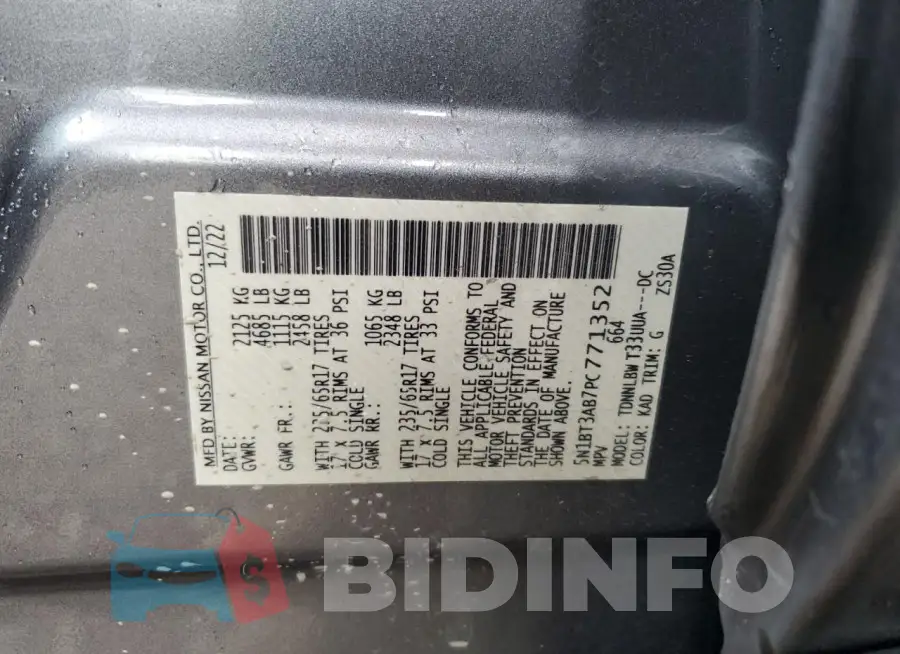 5N1BT3AB7PC771352 Photo# 13