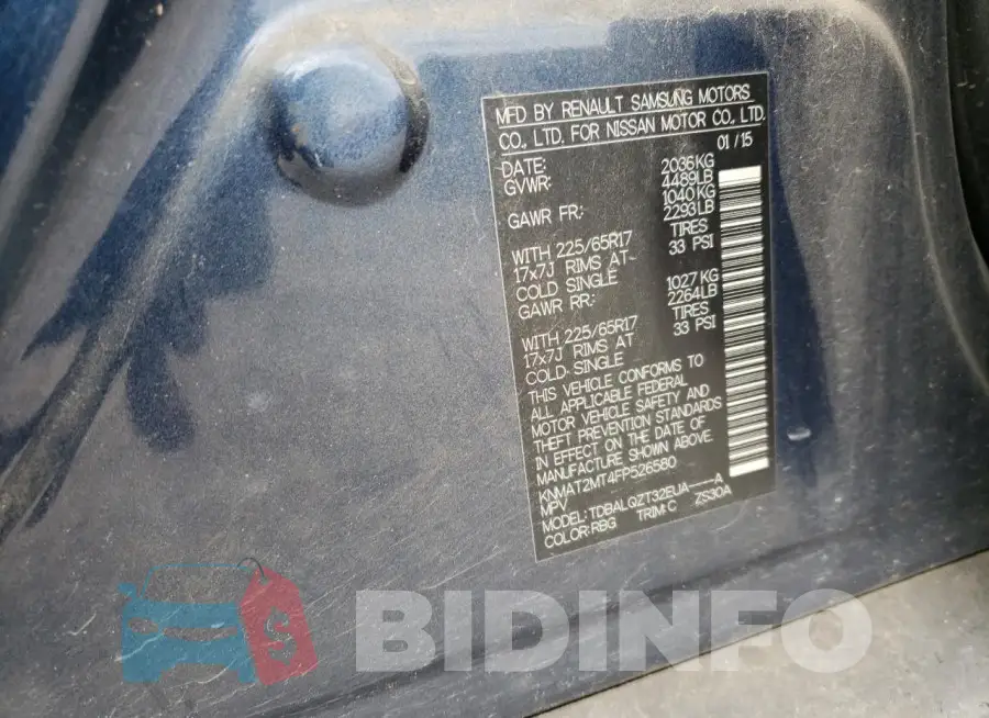 KNMAT2MT4FP526580 Photo# 12