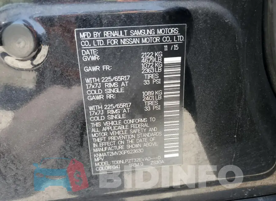 KNMAT2MV3GP623630 Photo# 12