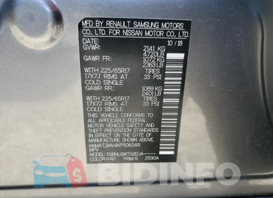 KNMAT2MV4KP506048 Photo# 14