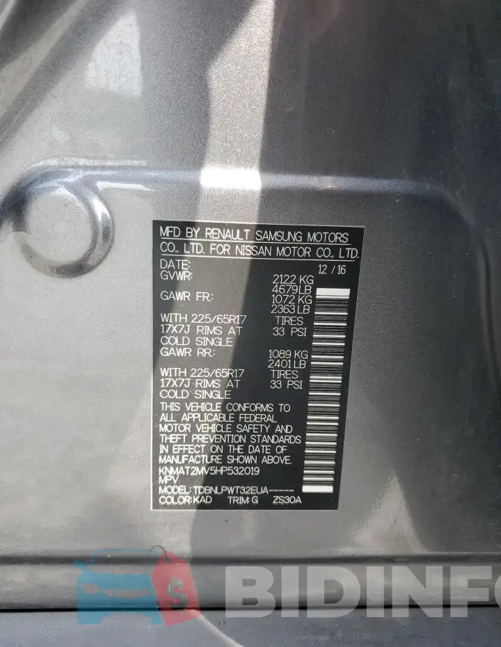 KNMAT2MV5HP532019 Photo# 12