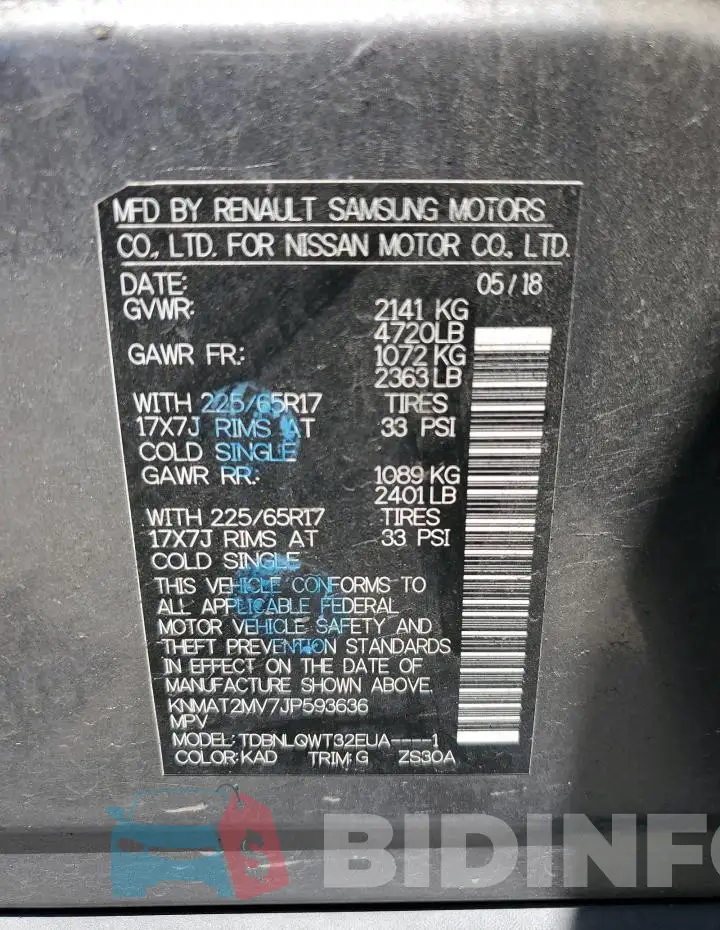 KNMAT2MV7JP593636 Photo# 13