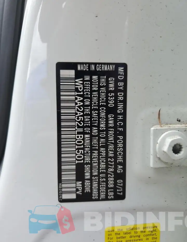 WP1AA2A52JLB01501 Photo# 13