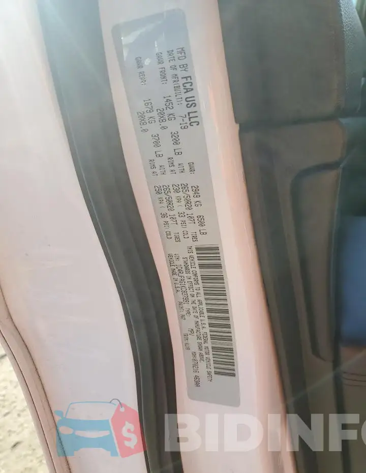 1C4RJFAG1KC837991 Photo# 12