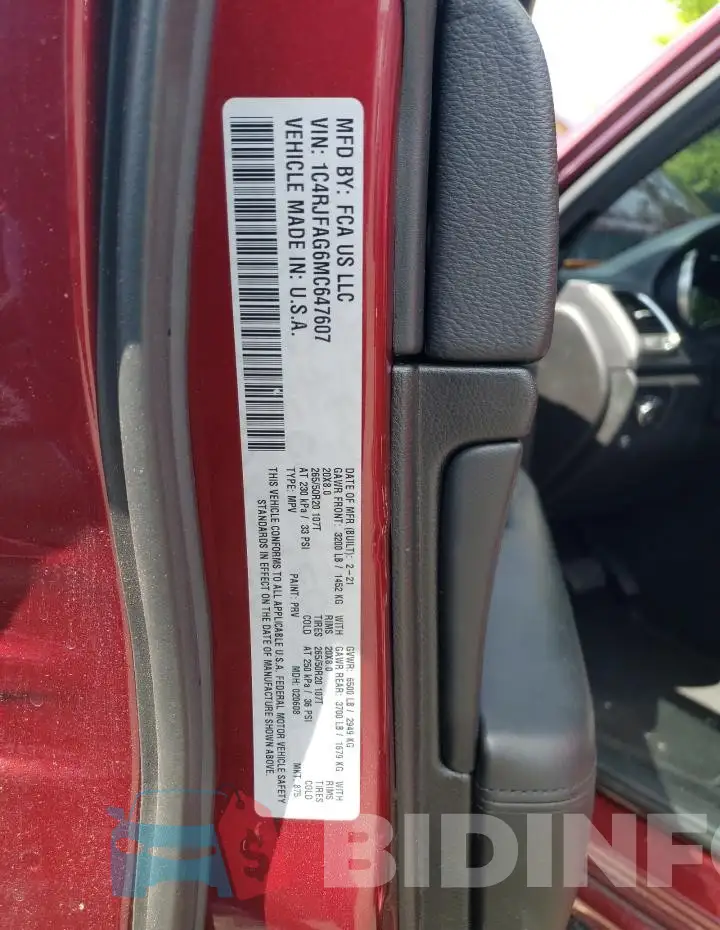 1C4RJFAG6MC647607 Photo# 12