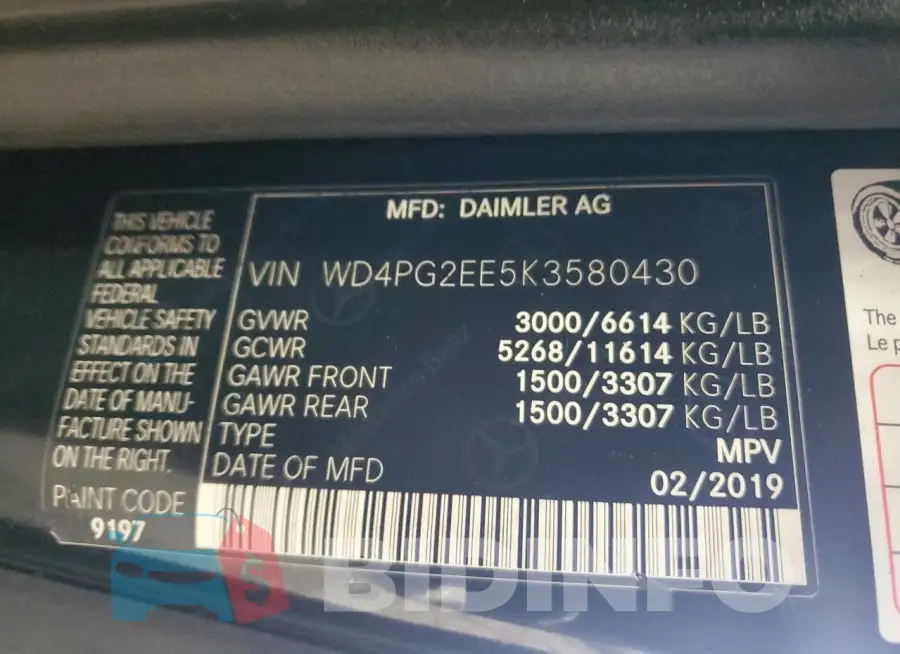 WD4PG2EE5K3580430 Photo# 13