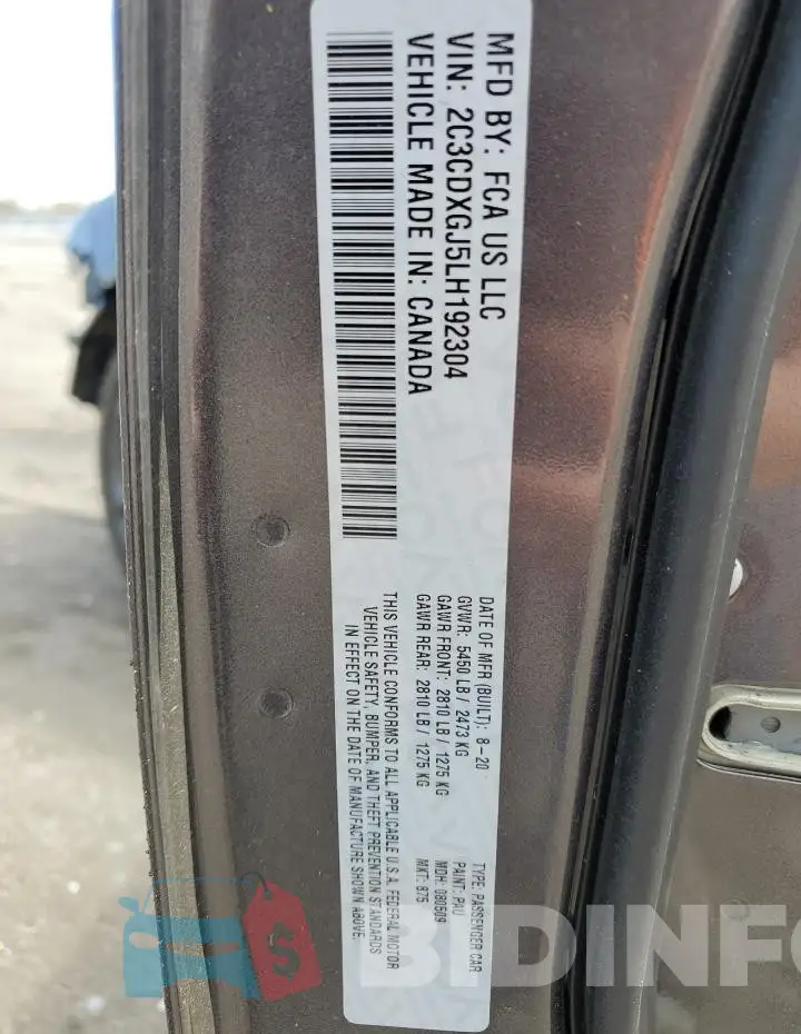 2C3CDXGJ5LH192304 Photo# 12