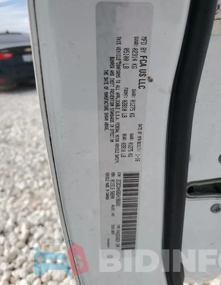 2C3CDXHG8GH186683 Photo# 12
