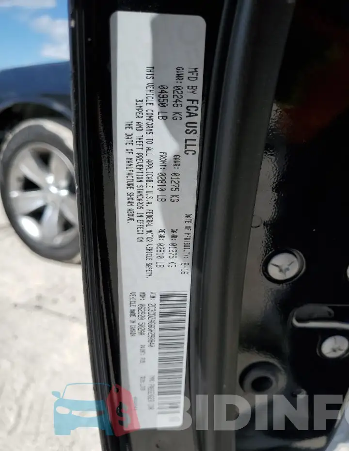 2C3CDZAG6GH290840 Photo# 13