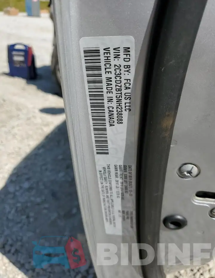 2C3CDZBT5NH238088 Photo# 12