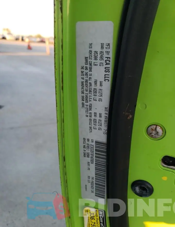 2C3CDZBT8FH878264 Photo# 13