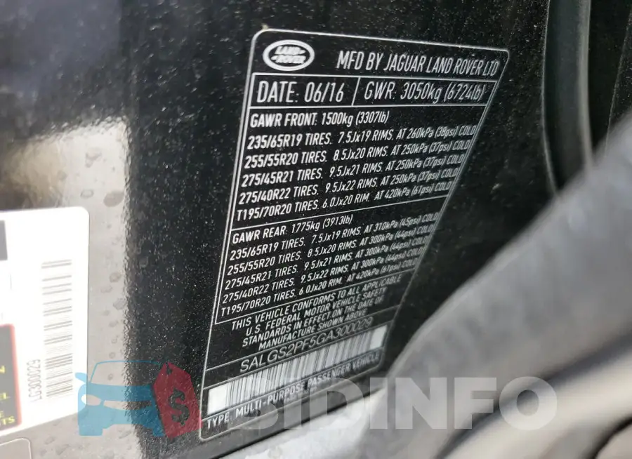 SALGS2PF5GA300029 Photo# 13