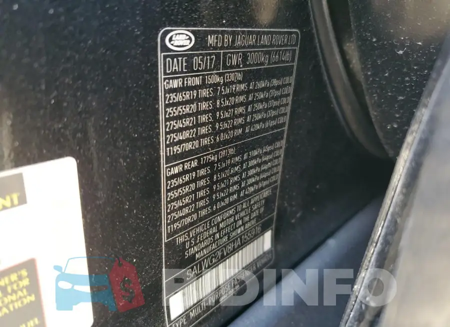 SALWG2FV8HA155916 Photo# 14
