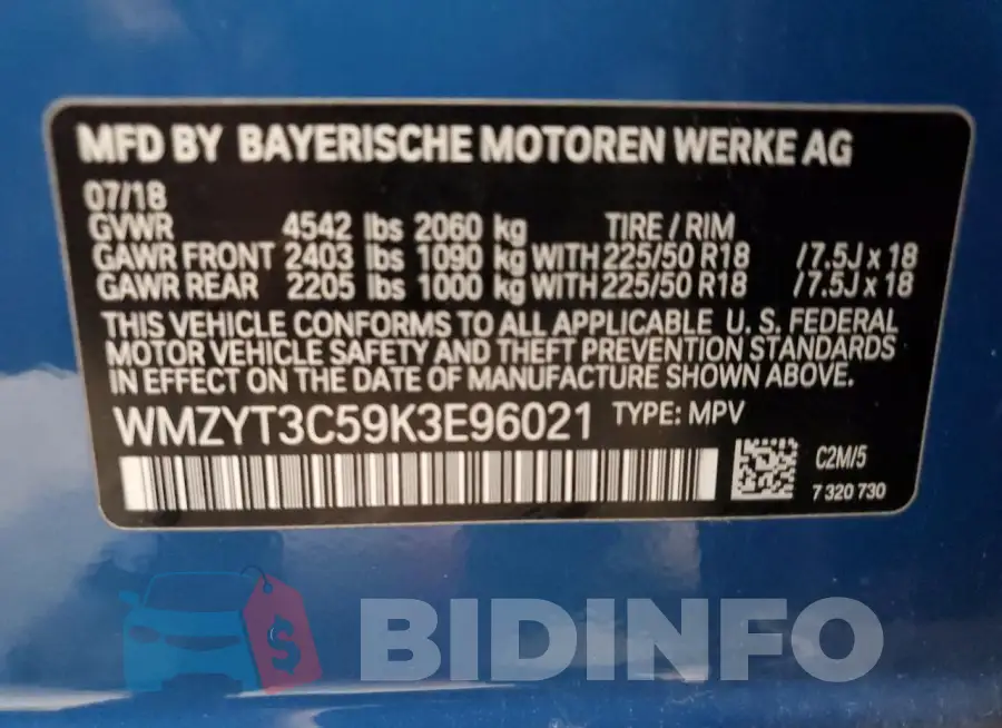 WMZYT3C59K3E96021 Photo# 14