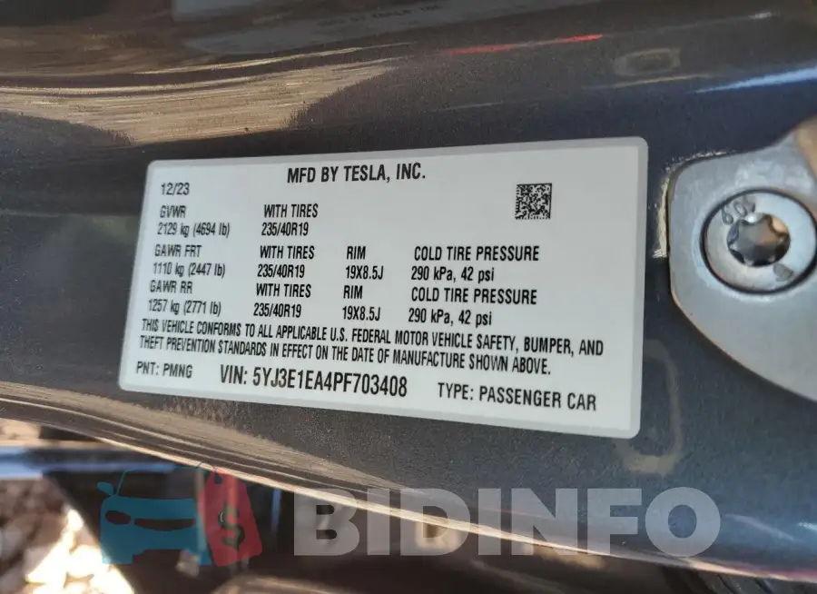 5YJ3E1EA4PF703408 Photo# 12