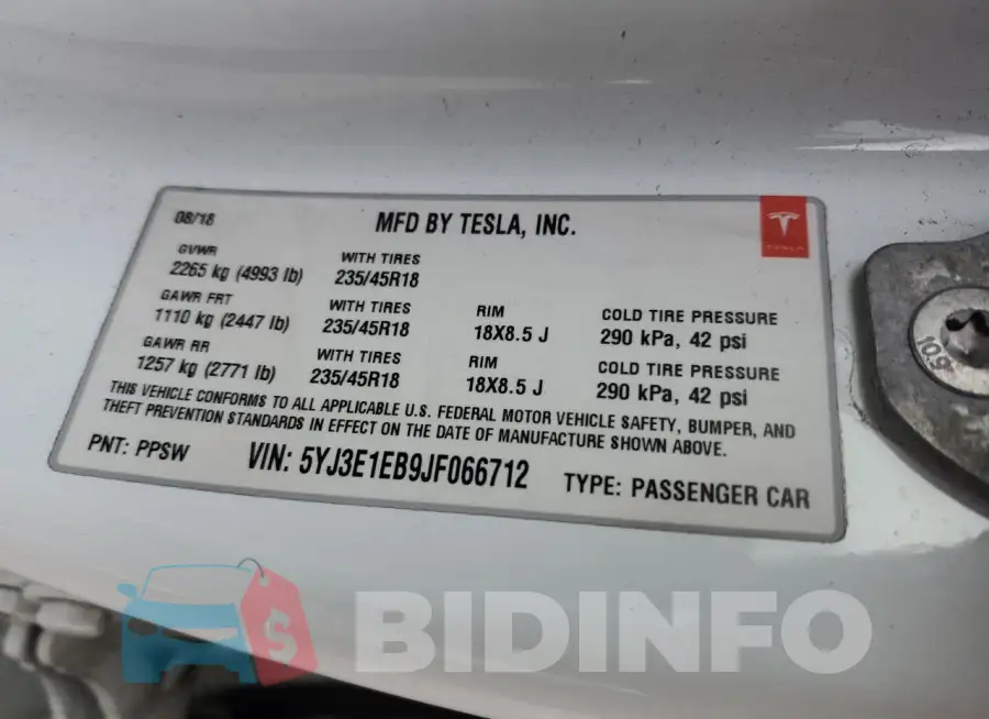 5YJ3E1EB9JF066712 Photo# 13