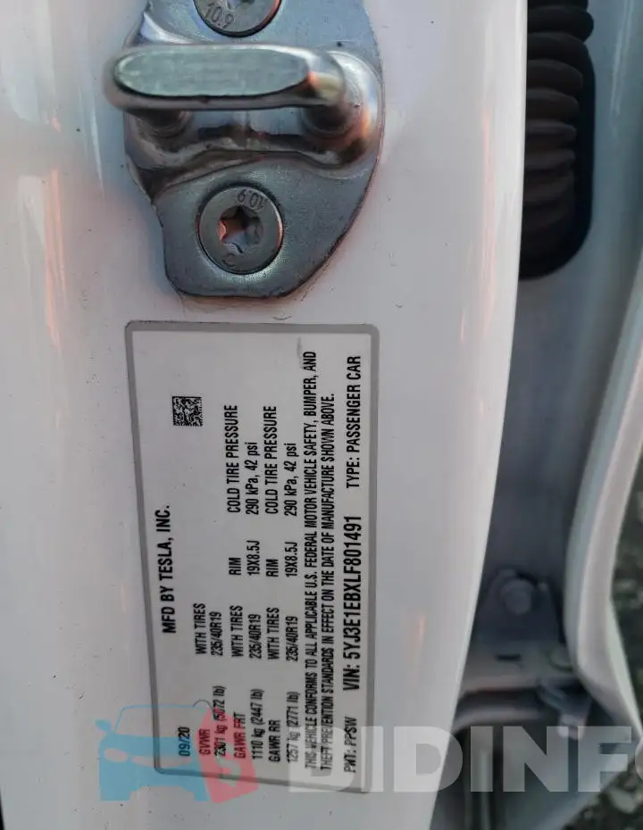 5YJ3E1EBXLF801491 Photo# 12