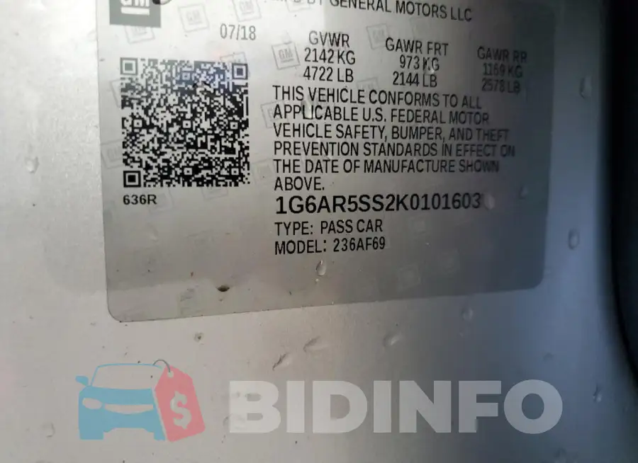 1G6AR5SS2K0101603 Photo# 12